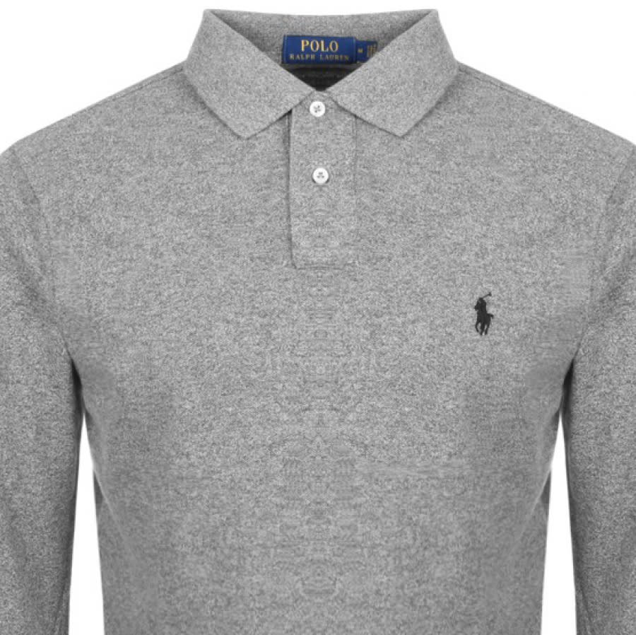 Alternative Image for ProductRalph Lauren Long Sleeve Polo T Shirt Grey2